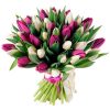 Фото товара 45 алых тюльпанов в коробке в Житомире