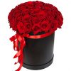 Фото товара 51 роза красная в шляпной коробке в Житомире