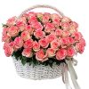 Фото товара 51 роза "Джумилия" в корзине в Житомире