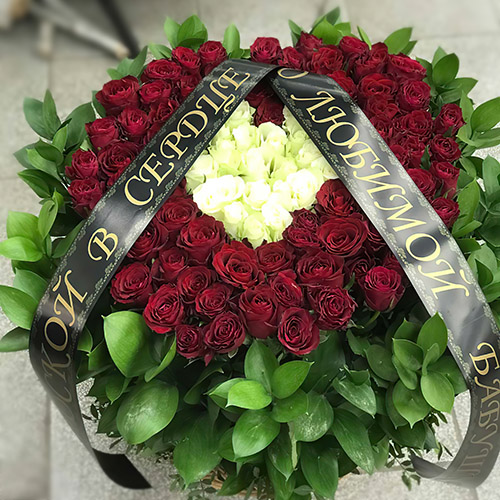 Фото товара Корзина "Сердце" 100 роз в Житомире