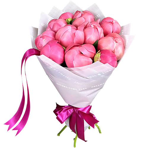 Фото товара 11 розовых пионов в Житомире