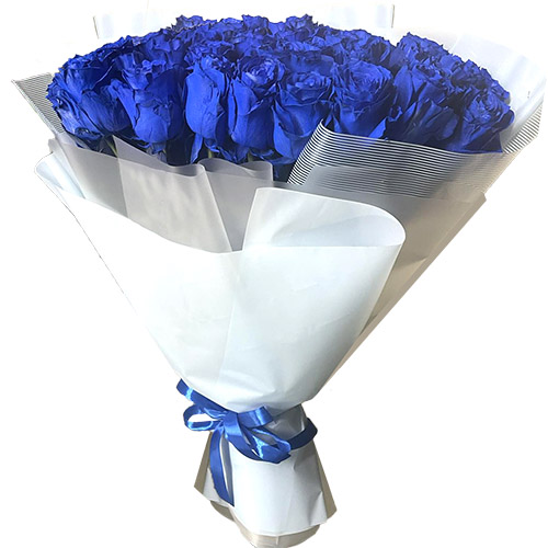 Фото товара 33 голубые розы (Эквадор) в Житомире