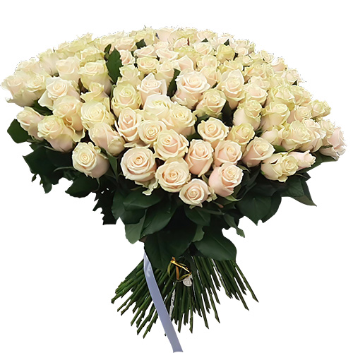 Фото товара Букет из 101 кремовой розы в Житомире