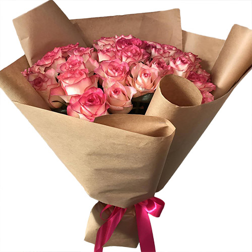 Фото товара 25 рожевих троянд в Житомире
