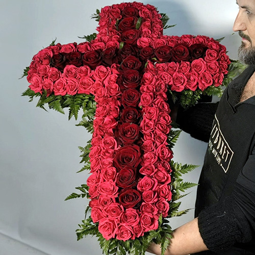 Фото товара Икебана "Алый крест" в Житомире